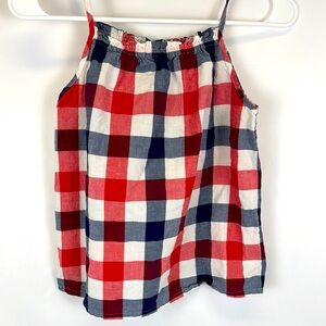 Kids Red and Blue Checkered Tank